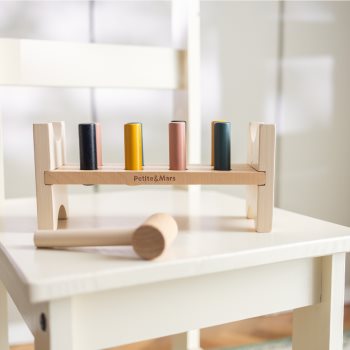 Petite&Mars Big Bang Wood of Mars joc interactiv de lovit cu ciocanul din lemn - imagine 3